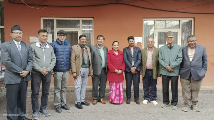 An epoch-making day in the history of Nepal Open University, as we awarded the first Ph.D. Degree to Mr Baburam Bhul, a doctoral candidate from the Faculty of Management and Law, Nepal Open University}